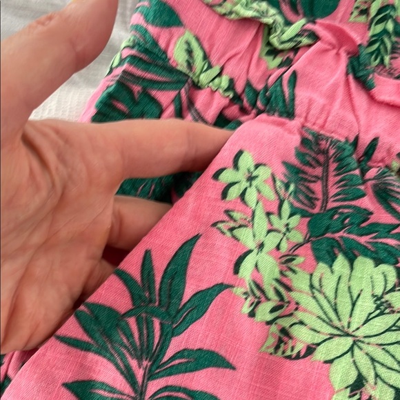 LOFT High Waist Pink Floral Shorts - Picture 3 of 3